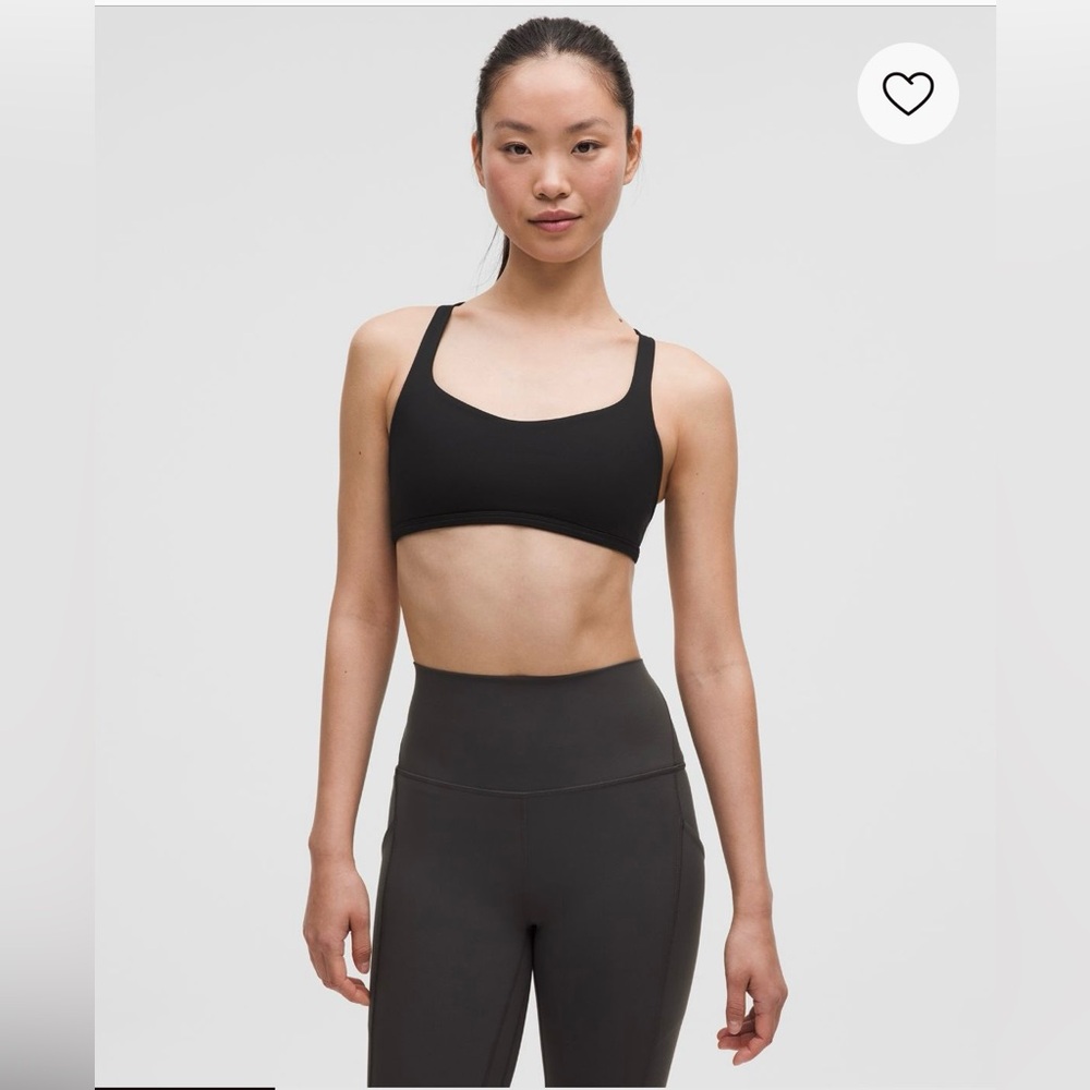 Lululemon Free to Be Bra - Wild *Light Support, A/B Cup - Black - Size 6